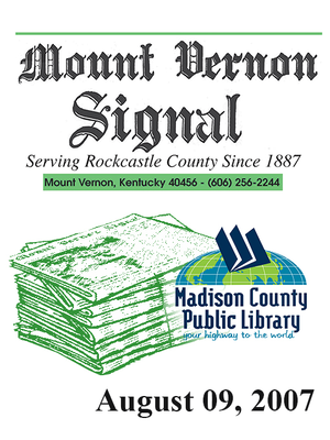 cover image of Mount Vernon Signal 08/09/2007
